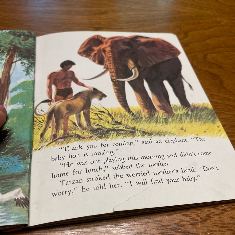 Vintage Golden Book Lot Tarzan 1964 Lady 1954 Rin Tin Tin and Rusty 1955 - Picture 4 of 13